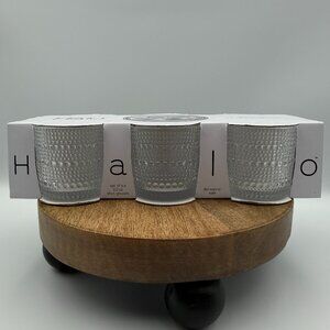 Halo Hobnail Beaded Clear Shot Glasses Set Of 6  2.2 Oz Retro Style NIP